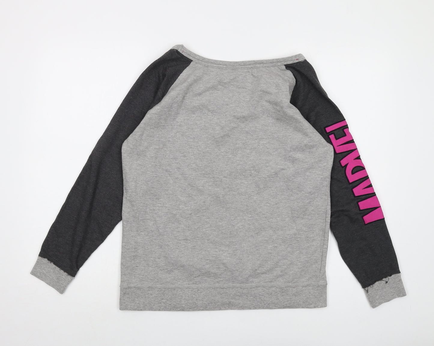 Marvel Womens Grey Cotton Pullover Sweatshirt Size M Pullover