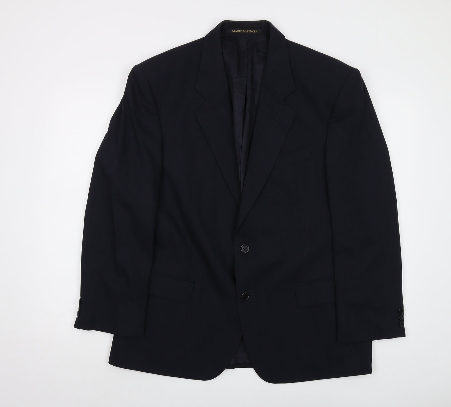 Marks and Spencer Mens Black Wool Jacket Suit Jacket Size 40 Regular