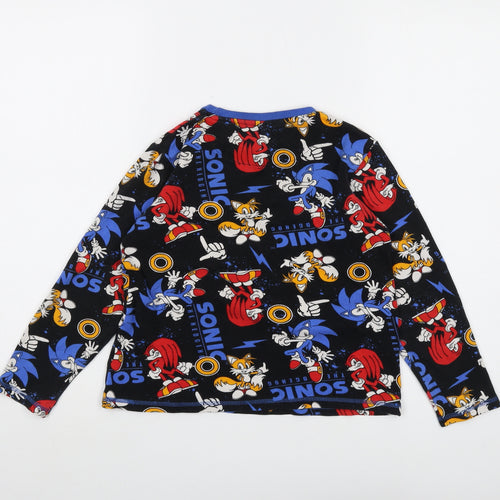 Sonic Boys Multicoloured Geometric Cotton Basic T-Shirt Size 10-11 Years Round Neck Pullover