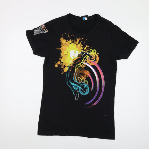 Sneaker Freak Mens Black Cotton T-Shirt Size M Crew Neck