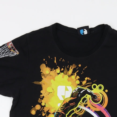 Sneaker Freak Mens Black Cotton T-Shirt Size M Crew Neck