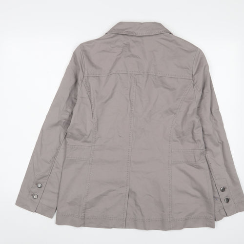 Maine Womens Beige Jacket Blazer Size 14 Button - Pockets