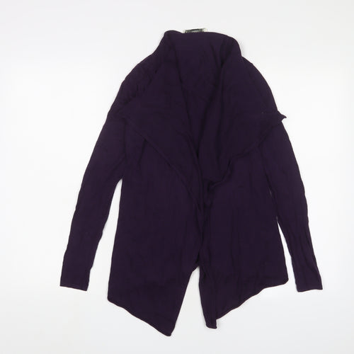 Oasis Womens Purple V-Neck Viscose Cardigan Jumper Size XS - Open