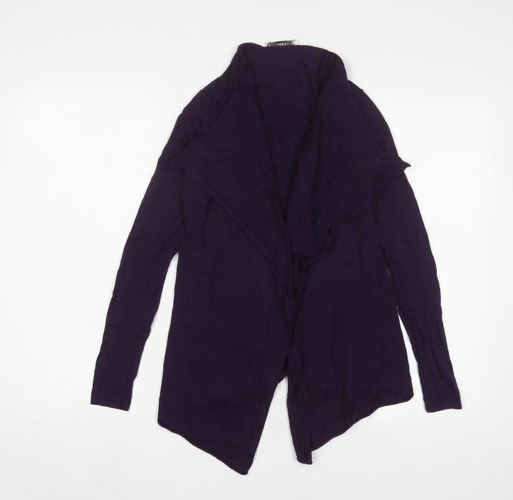 Oasis Womens Purple V-Neck Viscose Cardigan Jumper Size XS - Open