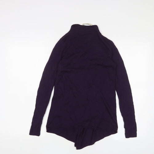 Oasis Womens Purple V-Neck Viscose Cardigan Jumper Size XS - Open