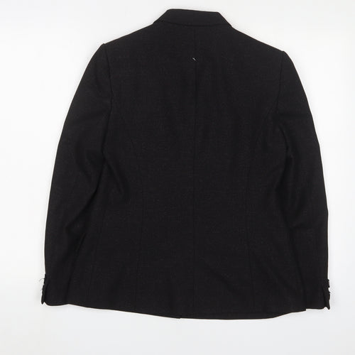 Principles Womens Black Jacket Blazer Size 12 Button