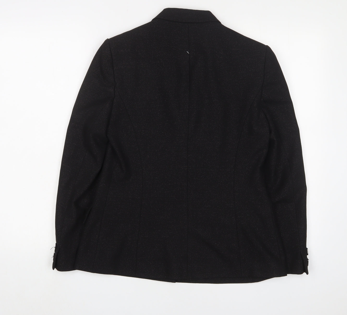 Principles Womens Black Jacket Blazer Size 12 Button