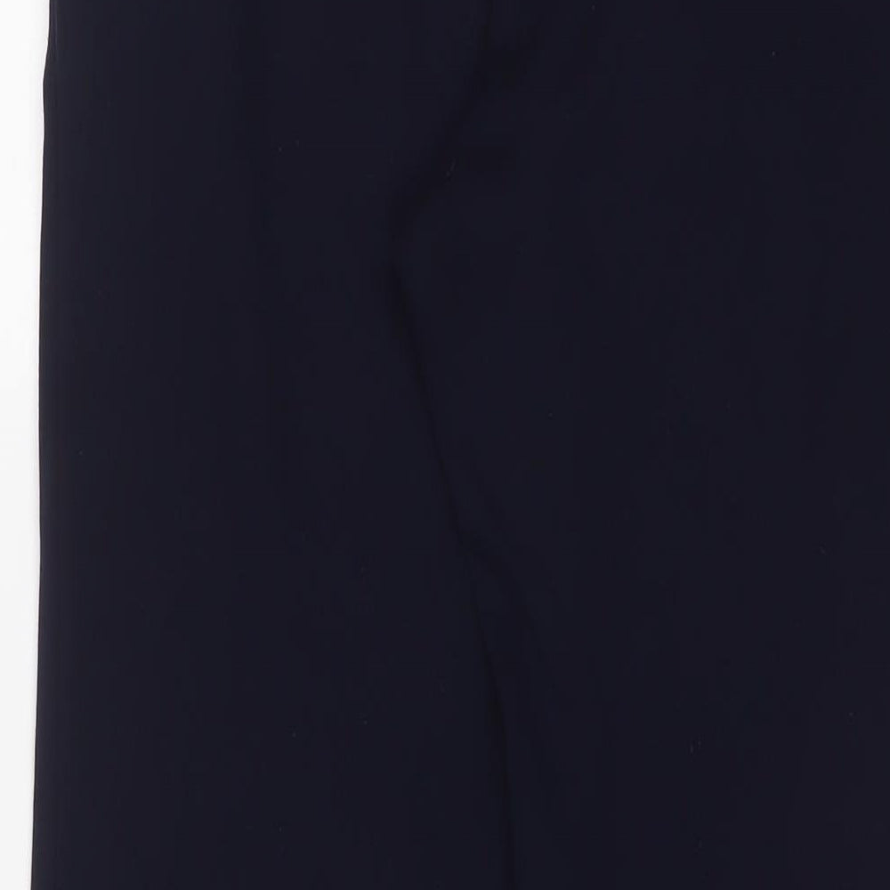 DASH Womens Blue Polyester Trousers Size 10 L30 in Regular Drawstring - Pockets