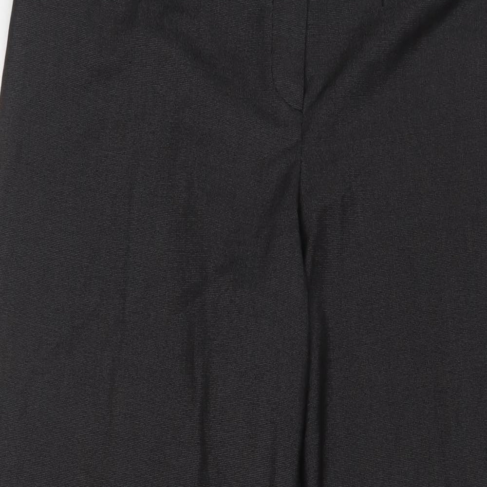 Monsoon Womens Grey Polyester Trousers Size 12 L32 in Regular Hook & Eye