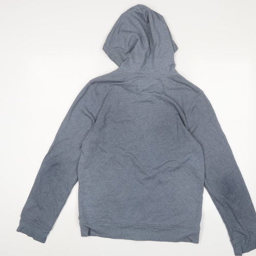 Topman Mens Blue Cotton Full Zip Hoodie Size XS - Pockets