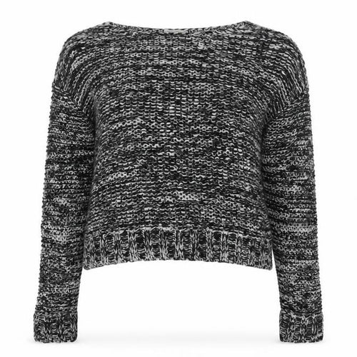 Brave Soul Womens Black Boat Neck Cotton Pullover Jumper Size 10