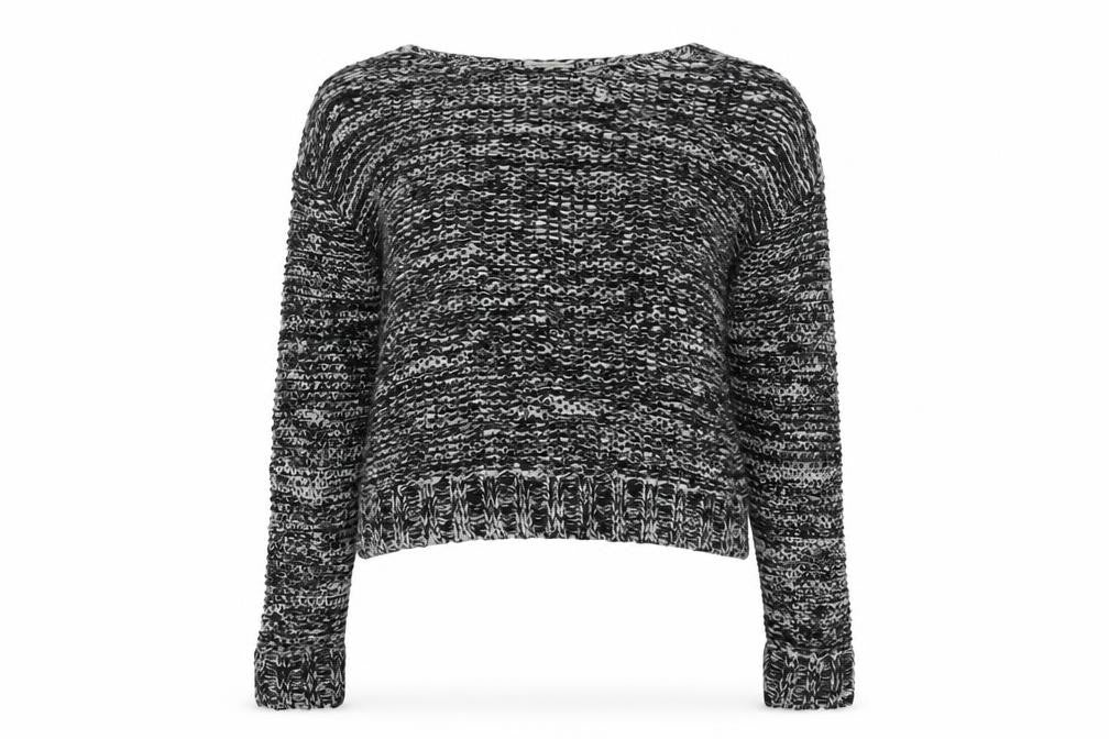 Brave Soul Womens Black Boat Neck Cotton Pullover Jumper Size 10