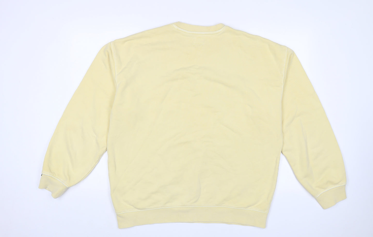 Levi's Mens Yellow Cotton Pullover Sweatshirt Size M - Logo, Embroidered