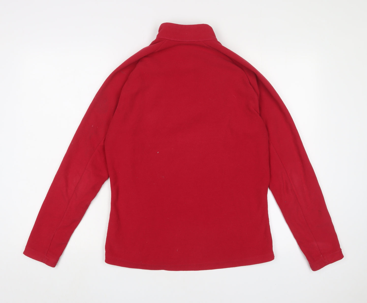 DECATHLON Womens Pink Polyester Pullover Sweatshirt Size L Zip - Logo, Embroidered