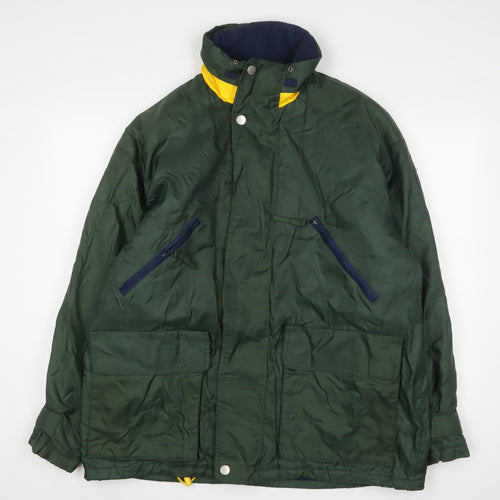 AMICA Mens Green Jacket Size L Zip - Pockets