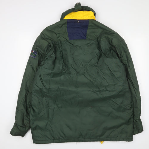 AMICA Mens Green Jacket Size L Zip - Pockets