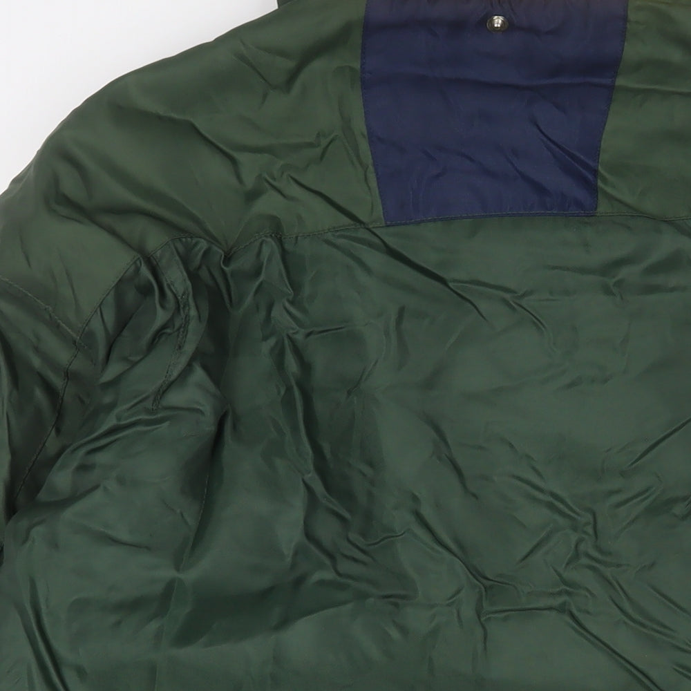 AMICA Mens Green Jacket Size L Zip - Pockets