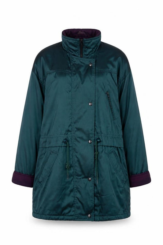 Front view of Forecaster women’s green jacket, size M, zip