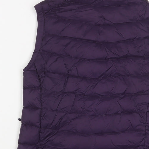 Hi Gear Womens Purple Gilet Jacket Size 6 Zip - Logo