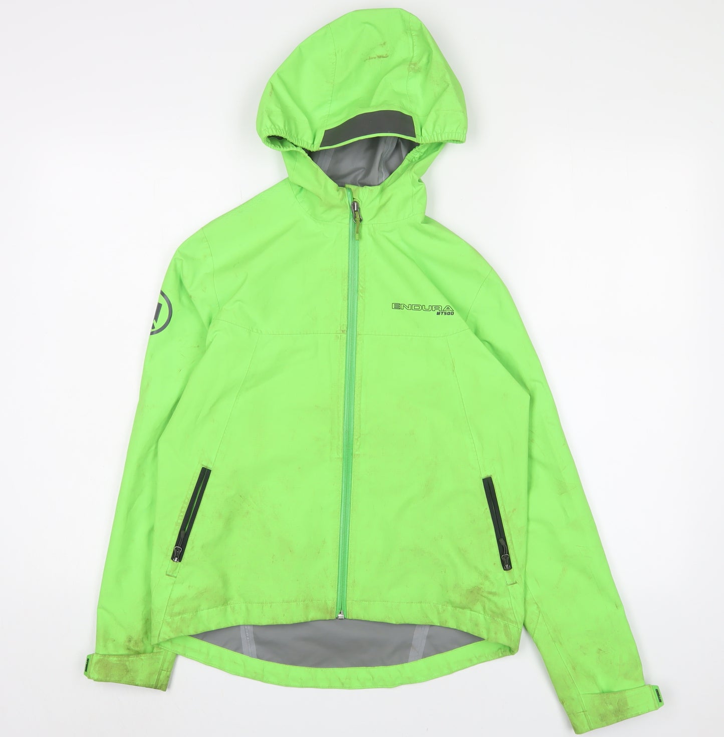 Endura Boys Green Jacket Size 11-12 Years Zip - Logo