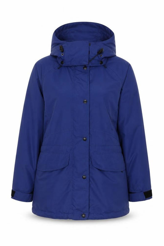 Front view of Element women’s blue jacket, size UK 12, zip - pockets