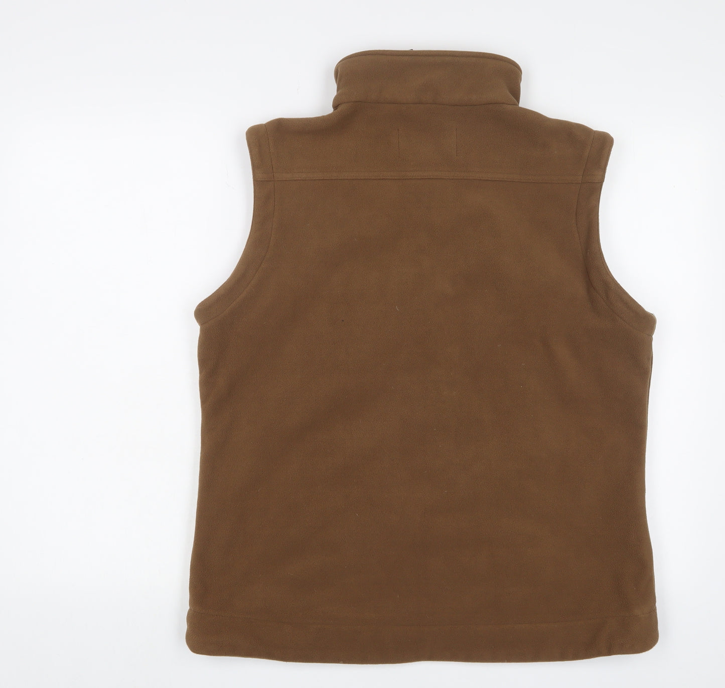 Gelert Womens Brown Gilet Jacket Size 14 Zip - Logo, Embroidered