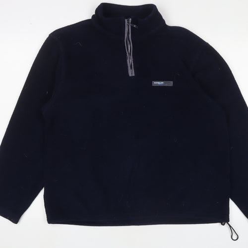 Quiksilver Mens Blue Polyester Pullover Sweatshirt Size M - Logo, Embroidered