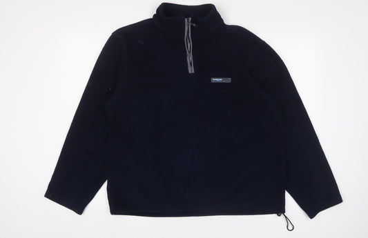 Quiksilver Mens Blue Polyester Pullover Sweatshirt Size M - Logo, Embroidered