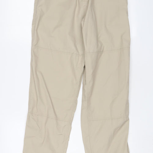 Craghoppers Womens Beige Cotton Trousers Size 12 L31 in Regular Zip - Belted