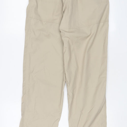 Craghoppers Womens Beige Cotton Trousers Size 12 L31 in Regular Zip - Belted