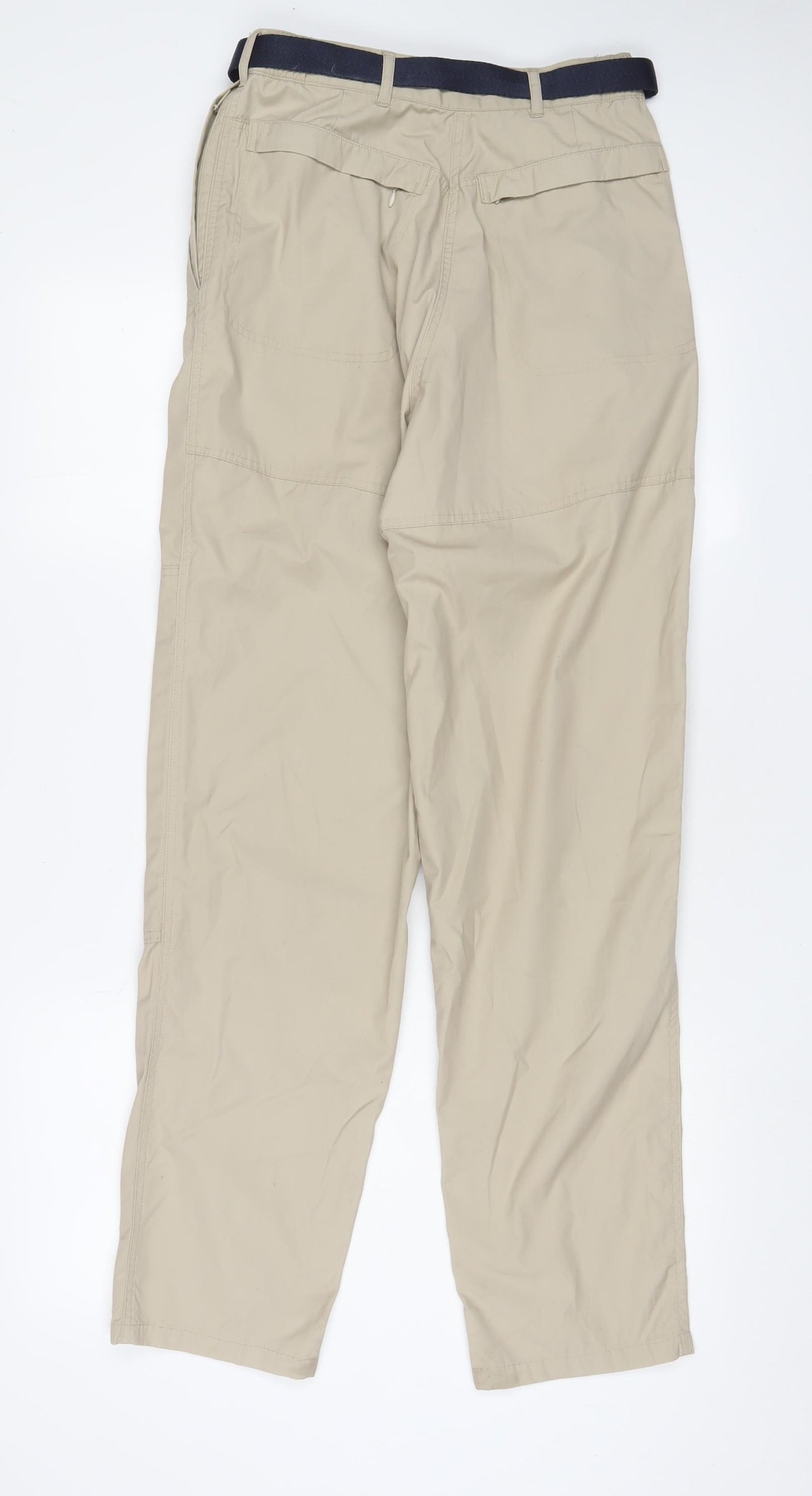 Craghoppers Womens Beige Cotton Trousers Size 12 L31 in Regular Zip - Belted