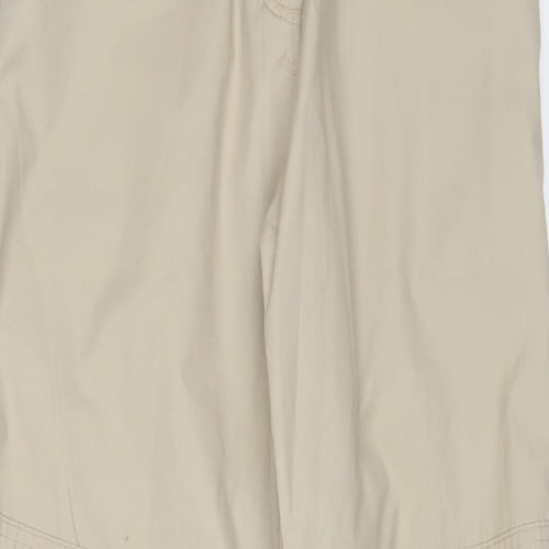 Craghoppers Womens Beige Cotton Trousers Size 12 L31 in Regular Zip - Belted