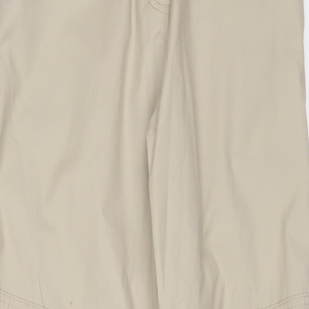 Craghoppers Womens Beige Cotton Trousers Size 12 L31 in Regular Zip - Belted