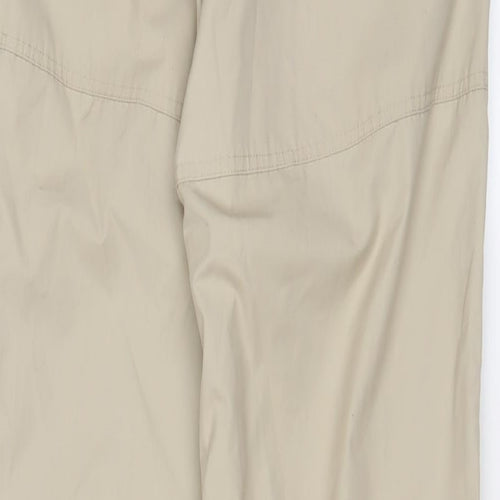 Craghoppers Womens Beige Cotton Trousers Size 12 L31 in Regular Zip - Belted