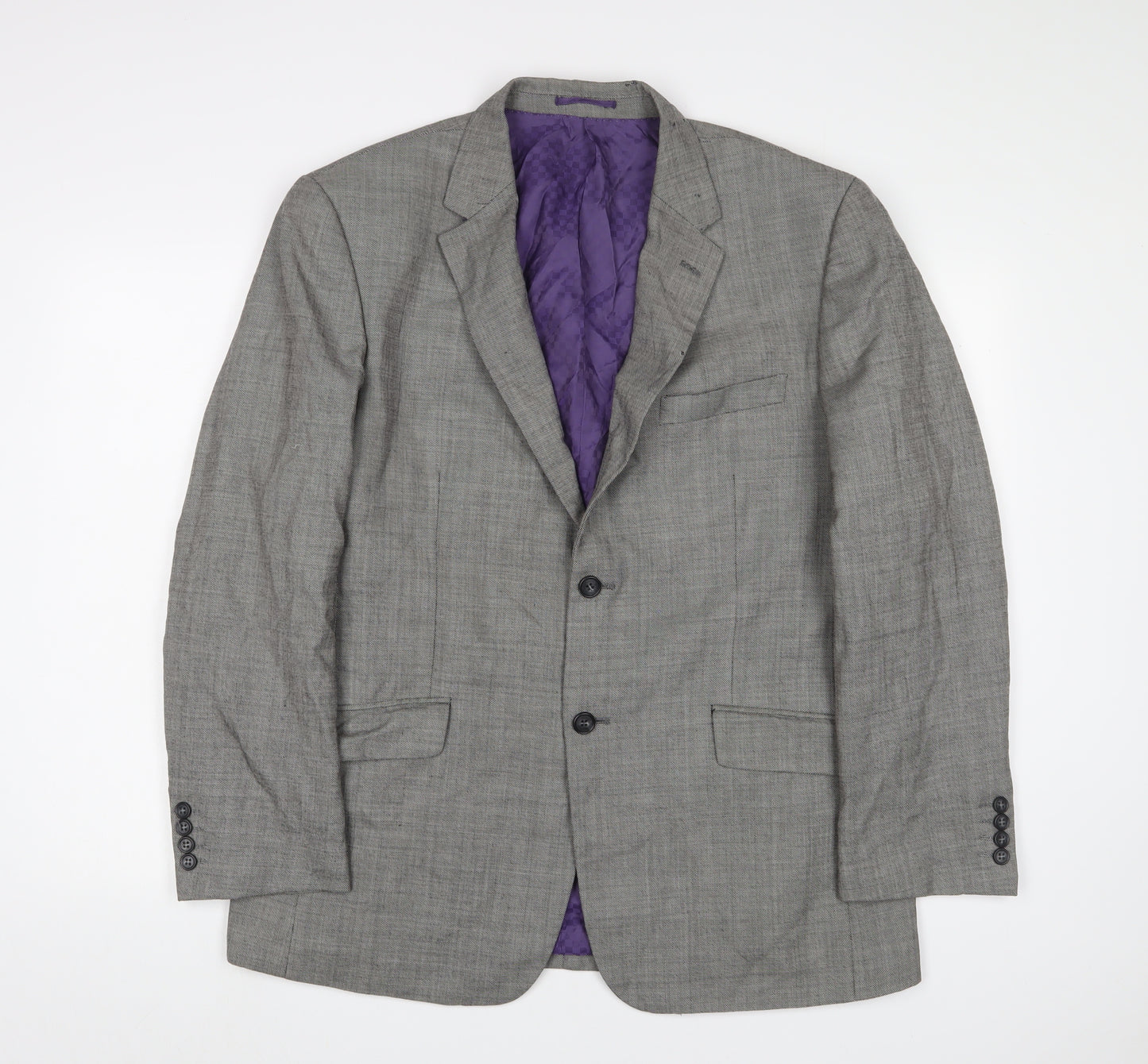 Skopes Mens Grey Polyester Jacket Suit Jacket Size 44 Regular