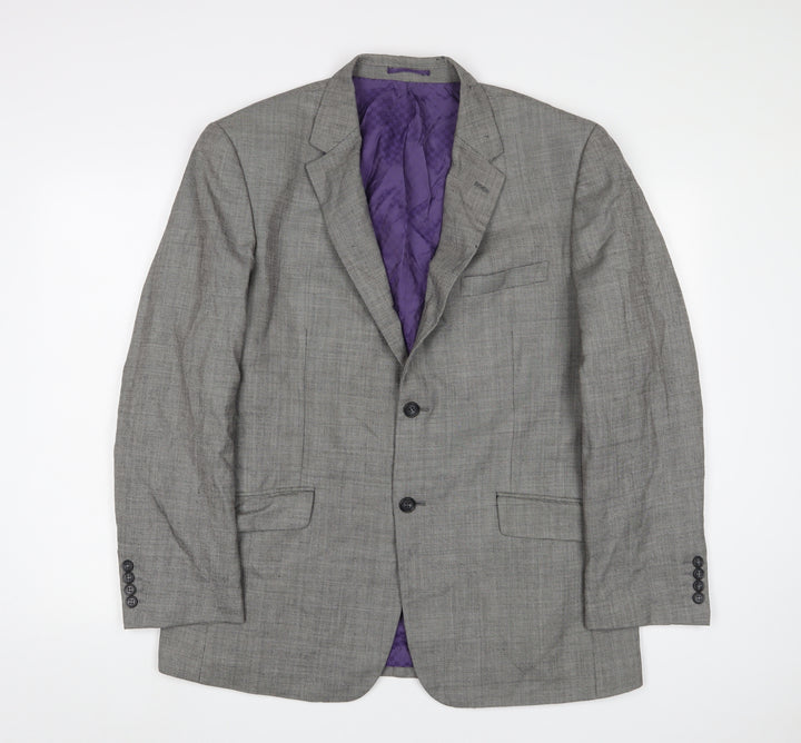 Skopes Mens Grey Polyester Jacket Suit Jacket Size 44 Regular