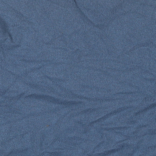 Hearts & Bows Womens Blue V-Neck Cotton Pullover Jumper Size M