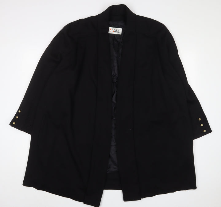 Richard Stump Womens Black Jacket Size 16 Button - Open