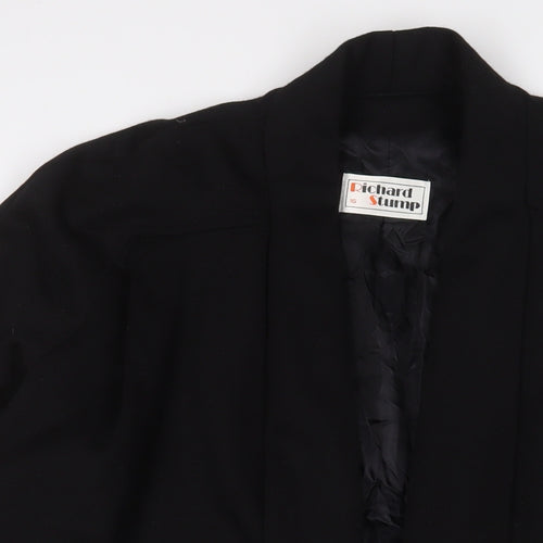 Richard Stump Womens Black Jacket Size 16 Button - Open