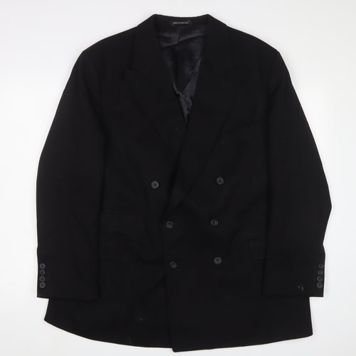 Carl Stuart Mens Black Polyester Jacket Suit Jacket Size 44 Regular