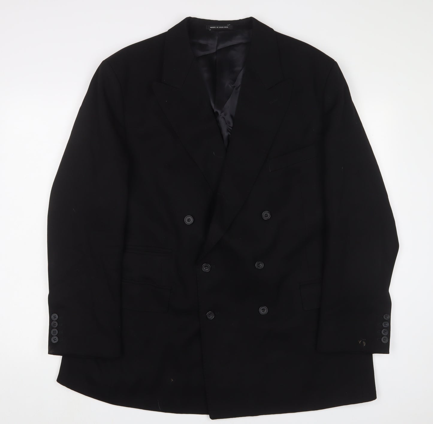 Carl Stuart Mens Black Polyester Jacket Suit Jacket Size 44 Regular