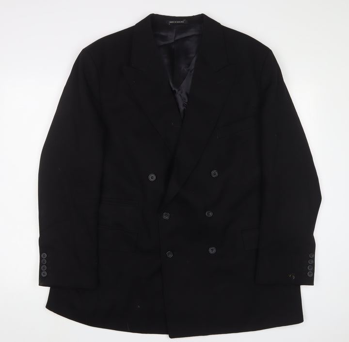 Carl Stuart Mens Black Polyester Jacket Suit Jacket Size 44 Regular