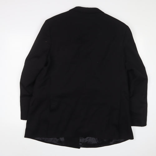 Carl Stuart Mens Black Polyester Jacket Suit Jacket Size 44 Regular