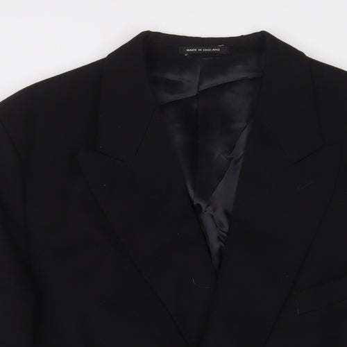 Carl Stuart Mens Black Polyester Jacket Suit Jacket Size 44 Regular