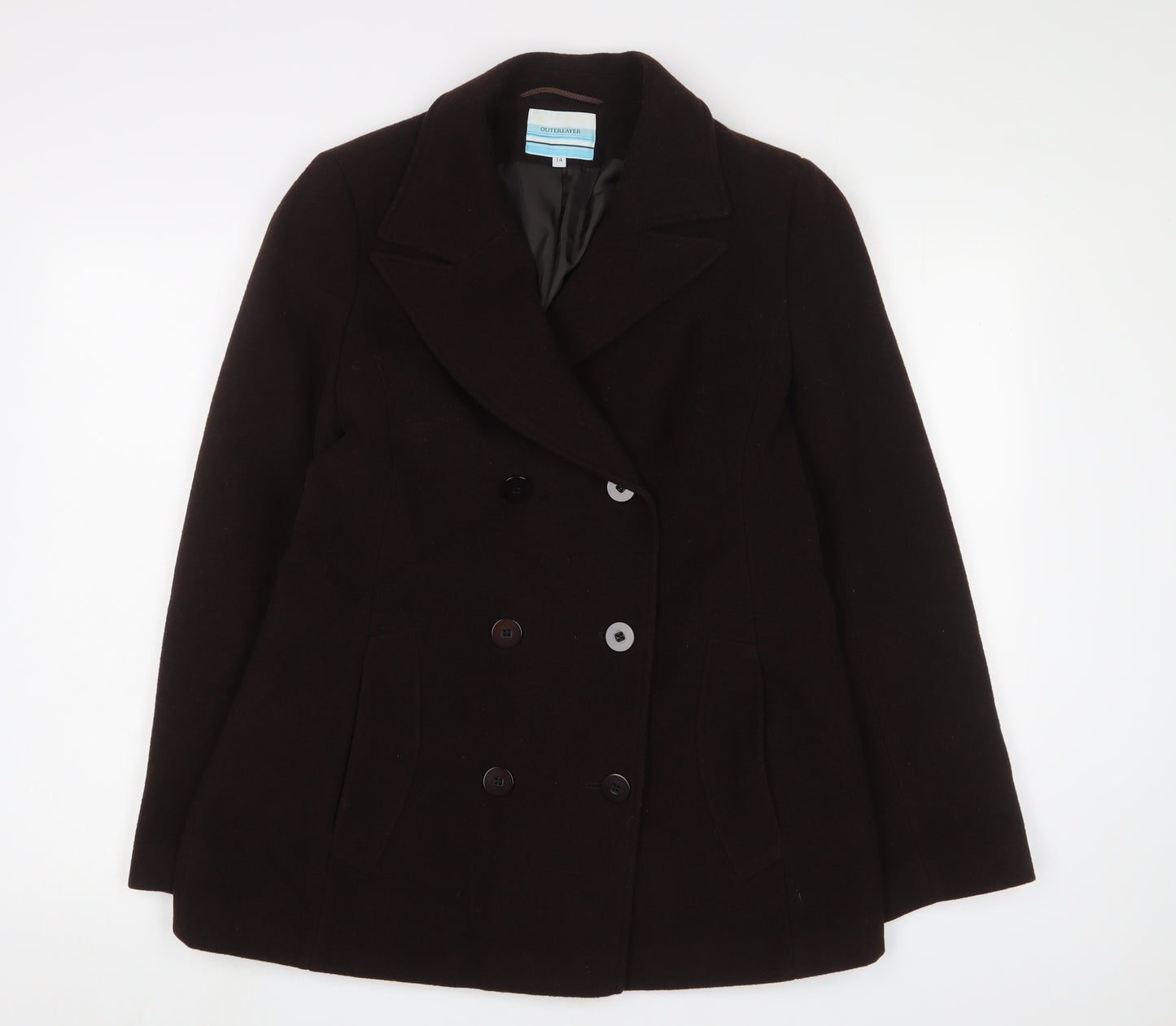 Outerlayer Womens Brown Jacket Size 14 Button