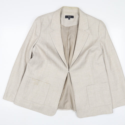 EWM Womens Grey Jacket Blazer Size 18 Hook & Eye