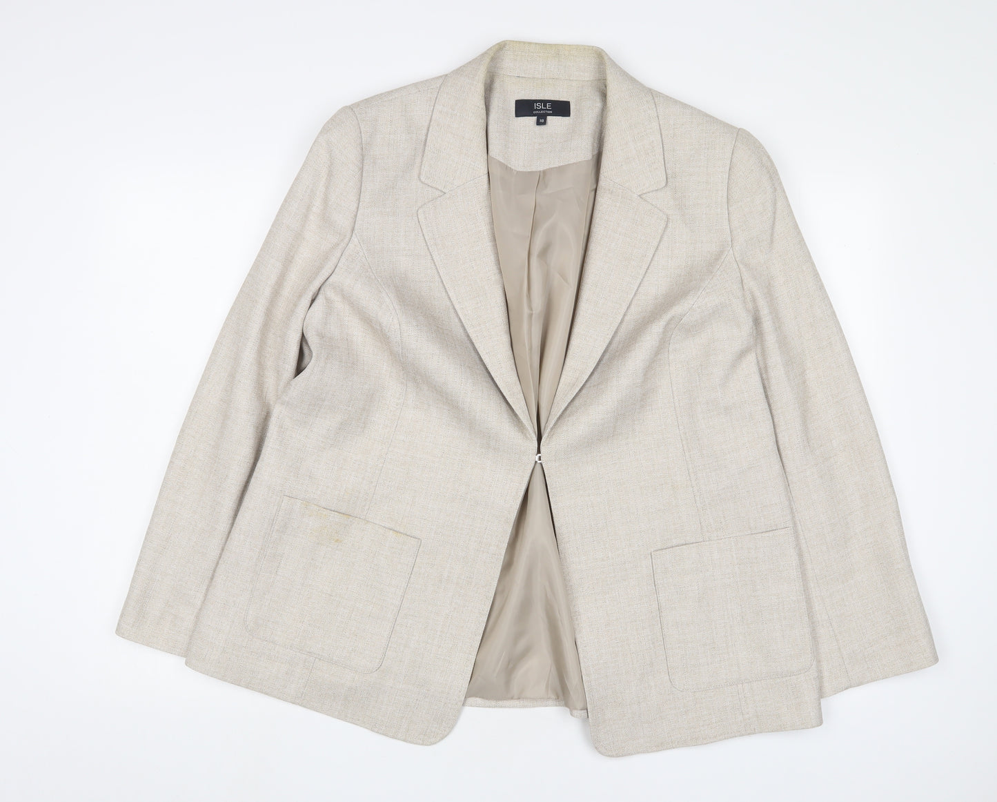 EWM Womens Grey Jacket Blazer Size 18 Hook & Eye