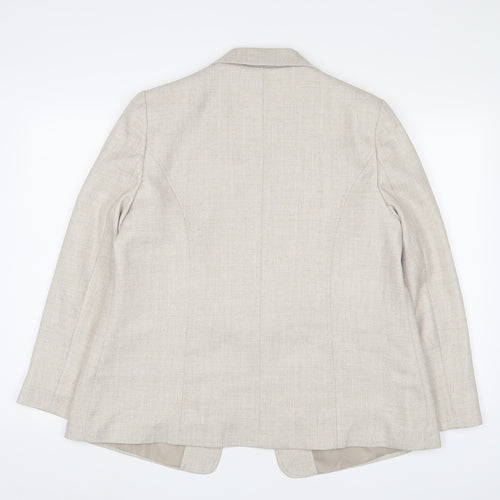 EWM Womens Grey Jacket Blazer Size 18 Hook & Eye