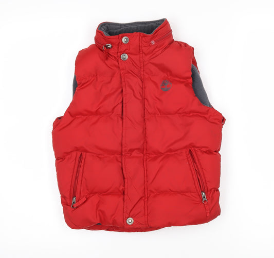 Timberland Boys Red Gilet Waistcoat Size 5-6 Years Zip - Timberland New England 73 stratham N.H