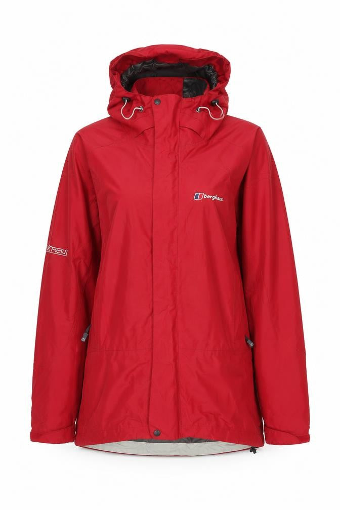 Front view of Bergaus women’s red jacket coat, size UK 10, zip